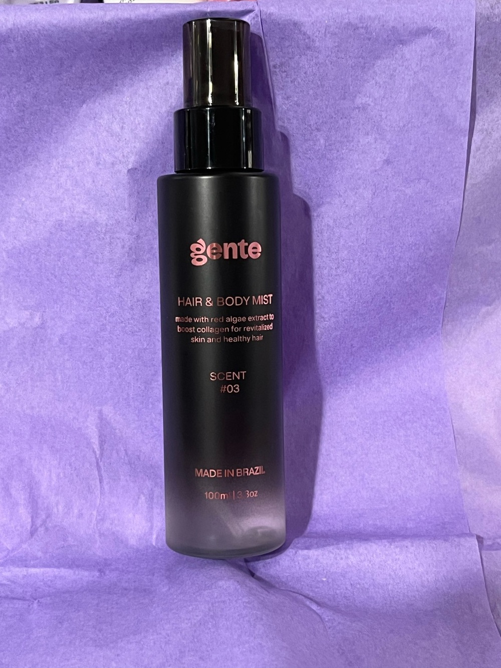 NEW Gente Hair & Body Mist Scent #03 100ml / 3.3oz Full Size NWOB Gente Beauty